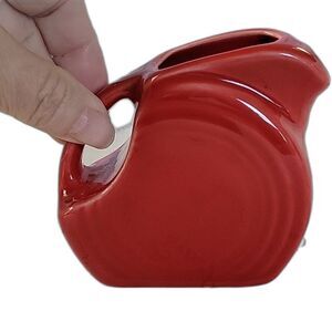 Fiestaware Fiesta 5 Oz Pitcher Mini Disk CERAMIC CONTAINER Scarlet Red